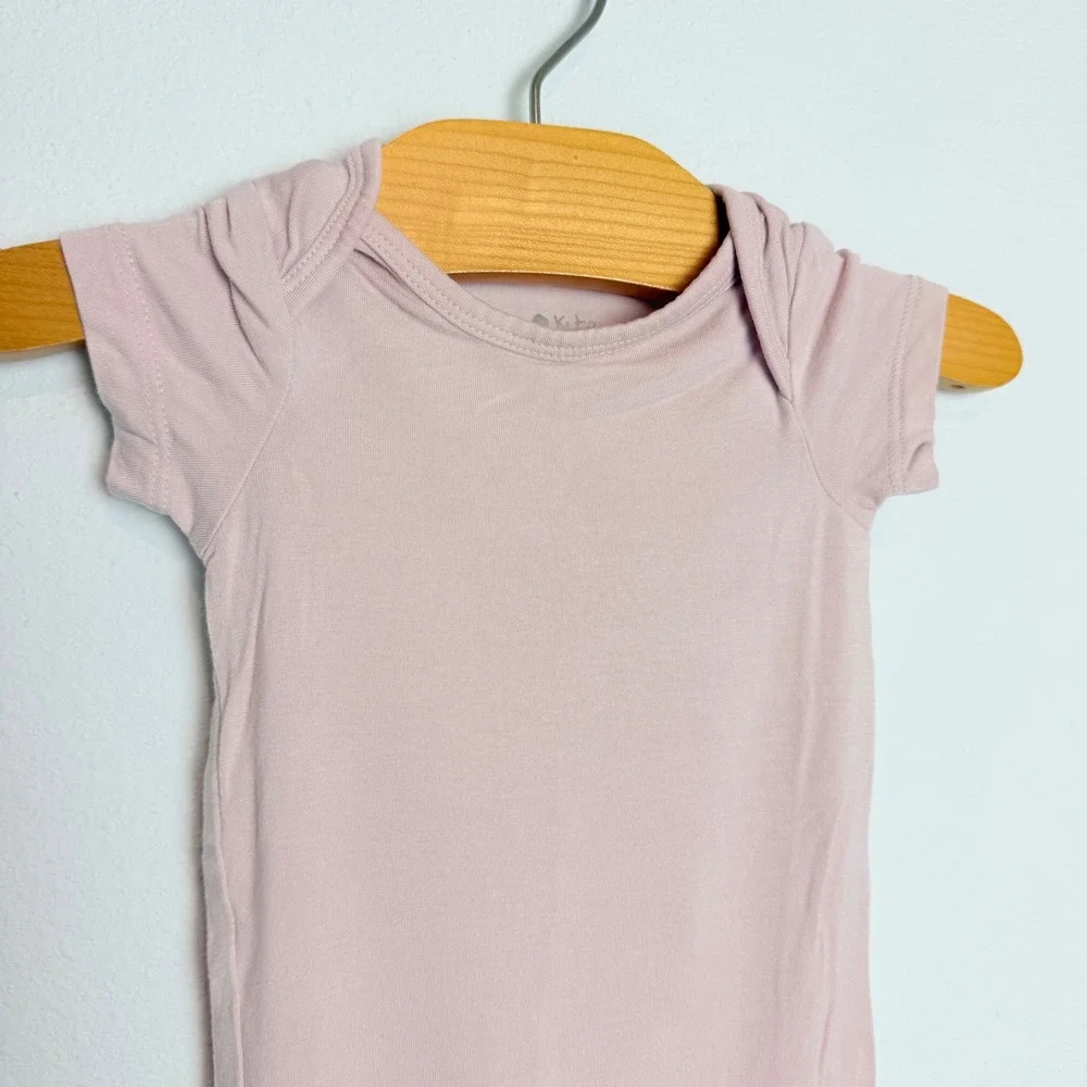 Kyte Baby Short Sleeve Bamboo Bodysuit Dusty Rose Pink 3-6 Months Infant